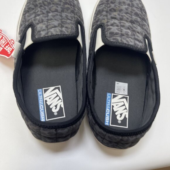 VANS Slip-Er 2 Mule Slippers Gray Cheetah AOP Black White Gum Cozy Men 6, Wom 8 - Picture 7 of 12